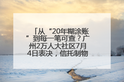 从“20年糊涂账”到每一笔可查？广州2万人大社区7月4日表决，信托制物业如何取“信”？
