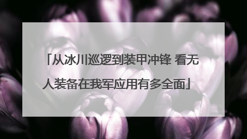 从冰川巡逻到装甲冲锋 看无人装备在我军应用有多全面