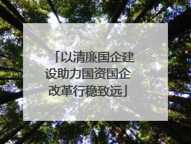 以清廉国企建设助力国资国企改革行稳致远