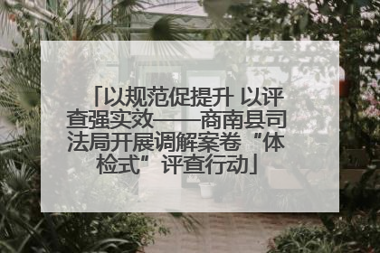 以规范促提升 以评查强实效——商南县司法局开展调解案卷“体检式”评查行动