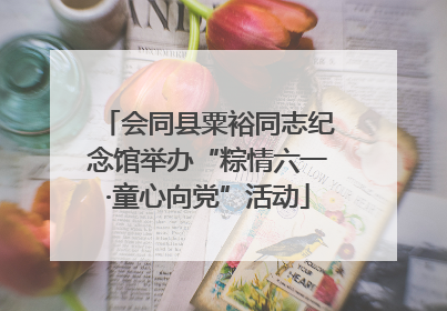 会同县粟裕同志纪念馆举办“粽情六一·童心向党”活动