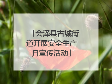 会泽县古城街道开展安全生产月宣传活动