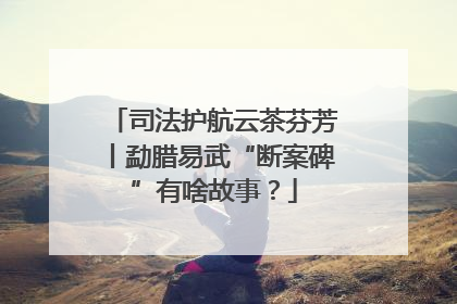 司法护航云茶芬芳丨勐腊易武“断案碑”有啥故事？