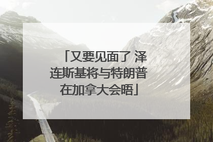 又要见面了 泽连斯基将与特朗普在加拿大会晤