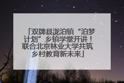 双牌县泷泊镇“泊梦计划”乡镇学堂开讲！联合北京林业大学共筑乡村教育新未来