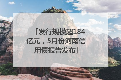 发行规模超184亿元，5月份河南信用债报告发布