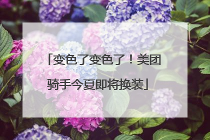 变色了变色了！美团骑手今夏即将换装