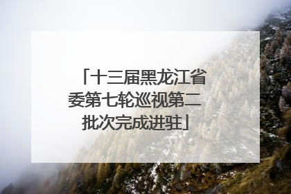 十三届黑龙江省委第七轮巡视第二批次完成进驻