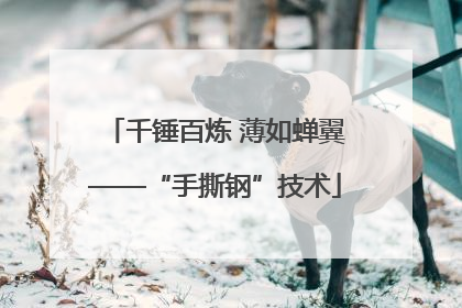 千锤百炼 薄如蝉翼——“手撕钢”技术