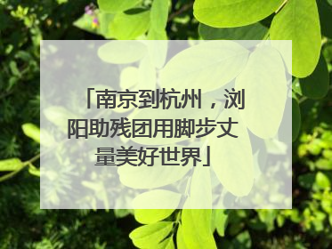 南京到杭州，浏阳助残团用脚步丈量美好世界