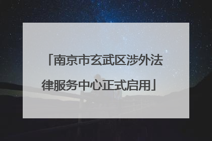 南京市玄武区涉外法律服务中心正式启用