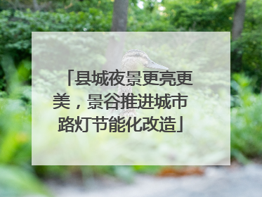 县城夜景更亮更美，景谷推进城市路灯节能化改造