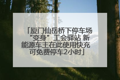 厦门仙岳桥下停车场“变身”工会驿站 新能源车主在此使用快充 可免费停车2小时