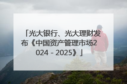 光大银行、光大理财发布《中国资产管理市场2024－2025》