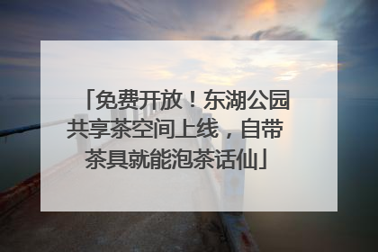 免费开放！东湖公园共享茶空间上线，自带茶具就能泡茶话仙