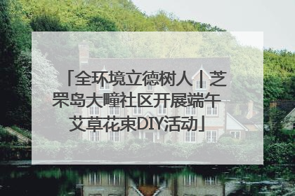 全环境立德树人｜芝罘岛大疃社区开展端午艾草花束DIY活动