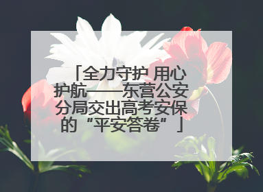 全力守护 用心护航——东营公安分局交出高考安保的“平安答卷”