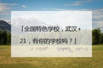 全国特色学校，武汉+21，有你的学校吗？
