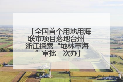 全国首个用地用海联审项目落地台州 浙江探索“地林草海”审批一次办
