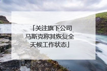 关注旗下公司 马斯克称其恢复全天候工作状态