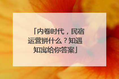 内卷时代，民宿运营拼什么？知遇知寓给你答案