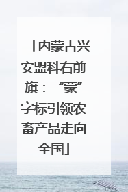 内蒙古兴安盟科右前旗：“蒙”字标引领农畜产品走向全国