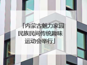 内蒙古魅力家园民族民间传统趣味运动会举行