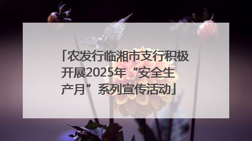 农发行临湘市支行积极开展2025年“安全生产月”系列宣传活动