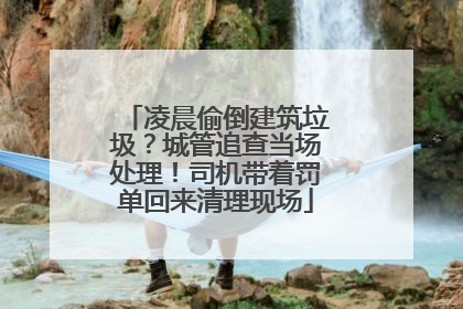 凌晨偷倒建筑垃圾？城管追查当场处理！司机带着罚单回来清理现场