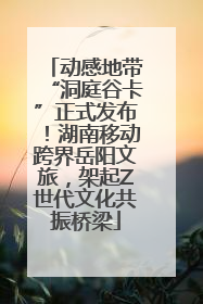 动感地带“洞庭谷卡”正式发布！湖南移动跨界岳阳文旅，架起Z世代文化共振桥梁