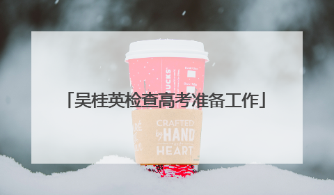 吴桂英检查高考准备工作