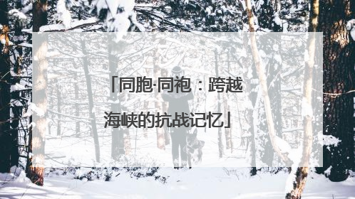 同胞·同袍：跨越海峡的抗战记忆