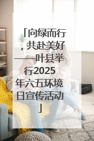 向绿而行，共赴美好——叶县举行2025年六五环境日宣传活动