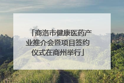 商洛市健康医药产业推介会暨项目签约仪式在商州举行