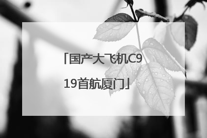 国产大飞机C919首航厦门