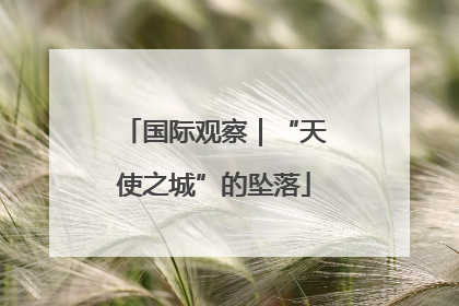 国际观察｜“天使之城”的坠落