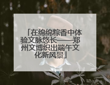 在绵绵粽香中体验文脉悠长——郑州文博织出端午文化新风景