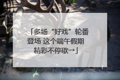 多场“好戏”轮番登场 这个端午假期精彩不停歇→