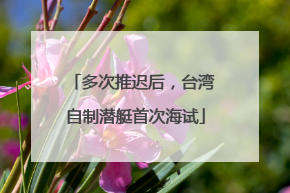 多次推迟后，台湾自制潜艇首次海试