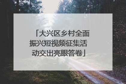大兴区乡村全面振兴短视频征集活动交出亮眼答卷