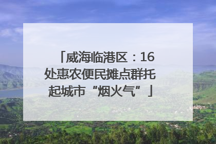 威海临港区：16处惠农便民摊点群托起城市“烟火气”