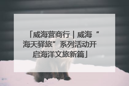 威海营商行｜威海“海天驿旅”系列活动开启海洋文旅新篇