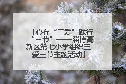 心存“三爱”践行“三节”——淄博高新区第七小学组织三爱三节主题活动