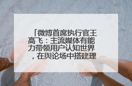 微博首席执行官王高飞：主流媒体有能力带领用户认知世界，在舆论场中搭建理性的讨论空间