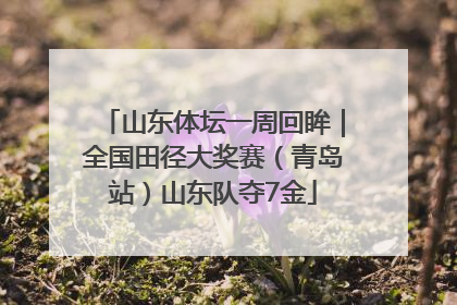 山东体坛一周回眸｜全国田径大奖赛（青岛站）山东队夺7金