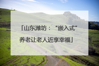 山东潍坊：“嵌入式”养老让老人近享幸福