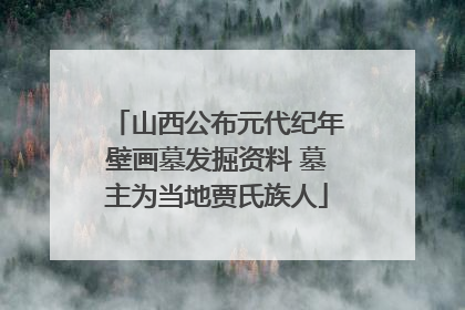 山西公布元代纪年壁画墓发掘资料 墓主为当地贾氏族人