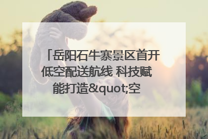 岳阳石牛寨景区首开低空配送航线 科技赋能打造"空中便利店"