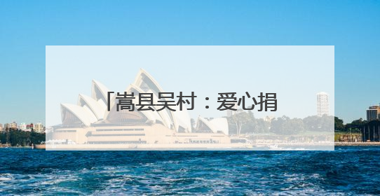 嵩县吴村：爱心捐赠情暖“六一”