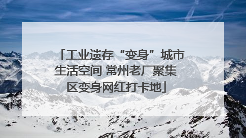 工业遗存“变身”城市生活空间 常州老厂聚集区变身网红打卡地